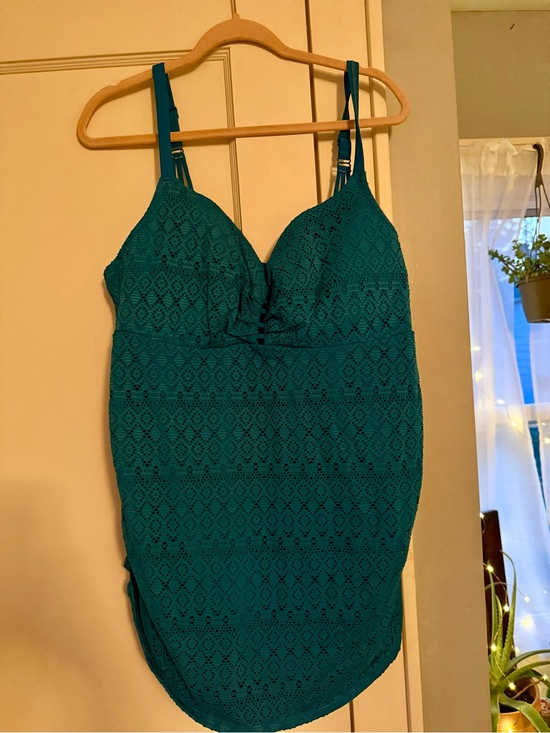 Cacique Other - Cacique Teal Crochet Swim Top